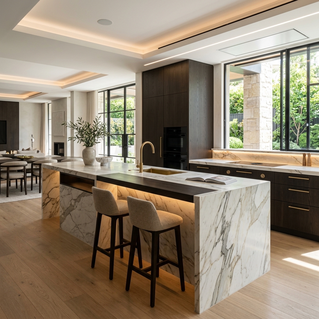 Luxury Calacatta Marble Kitchen